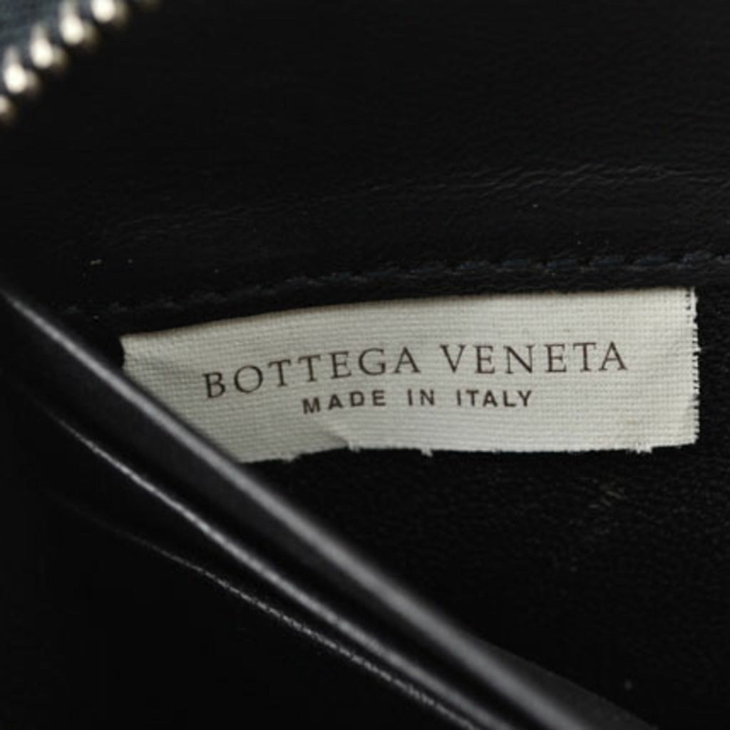 Bottega Veneta Navy Leather Long Wallet (Bi-Fold)