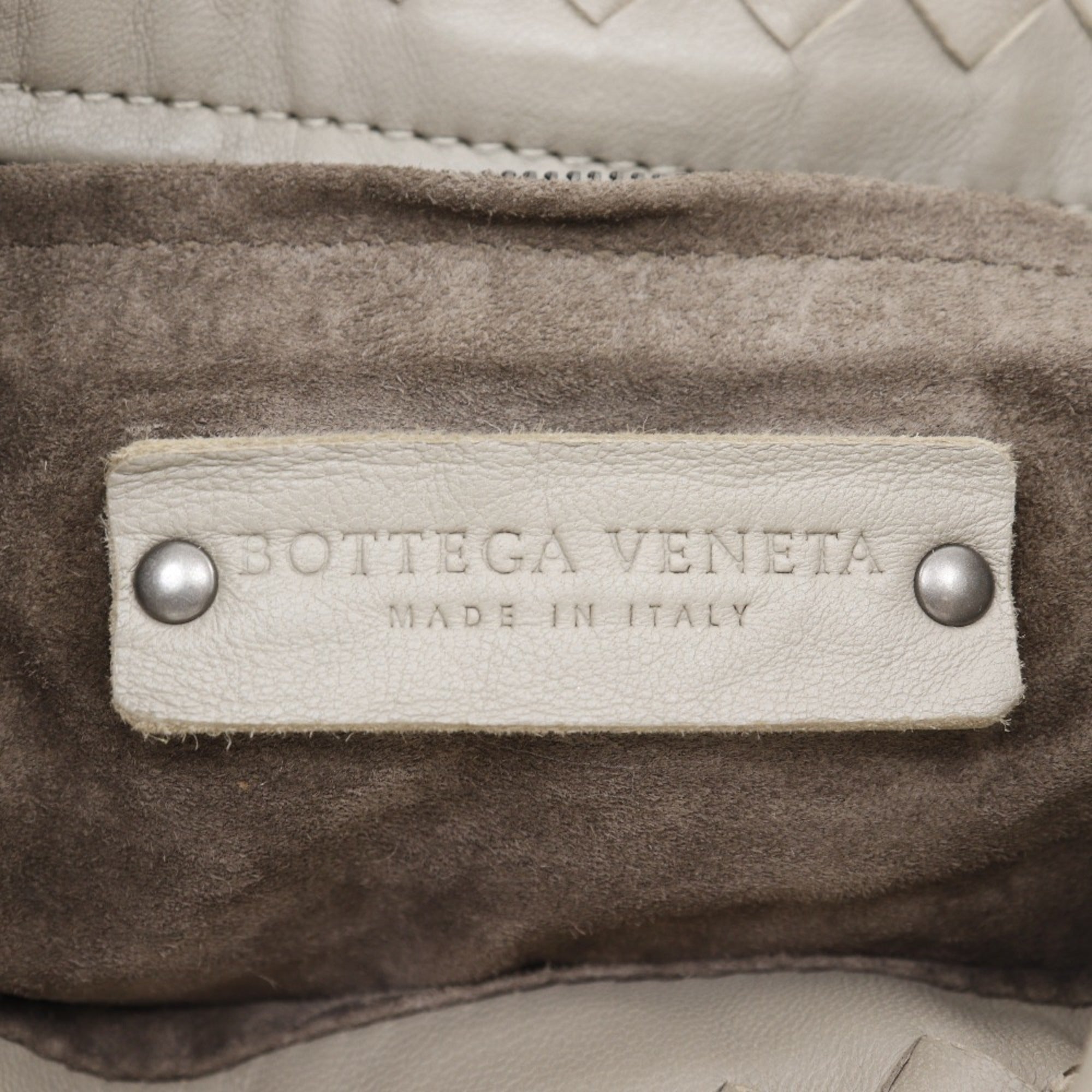 Bottega Veneta Gray Intrecciato Shoulder Bag