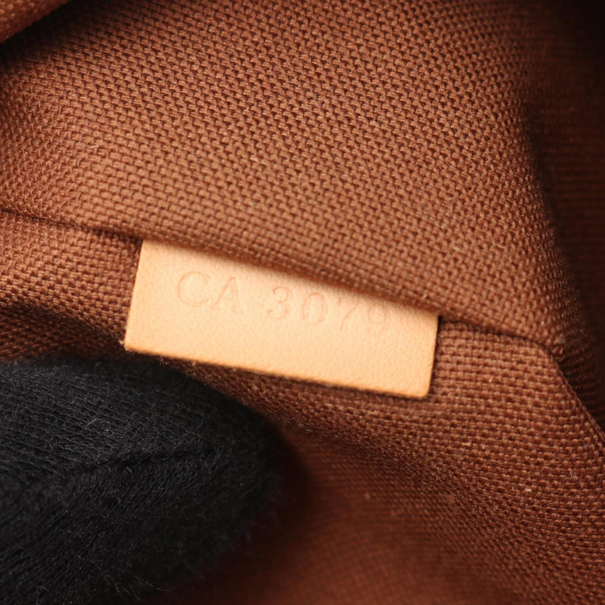Louis Vuitton Brown Monogram Coated Canvas Leather Tote Bag