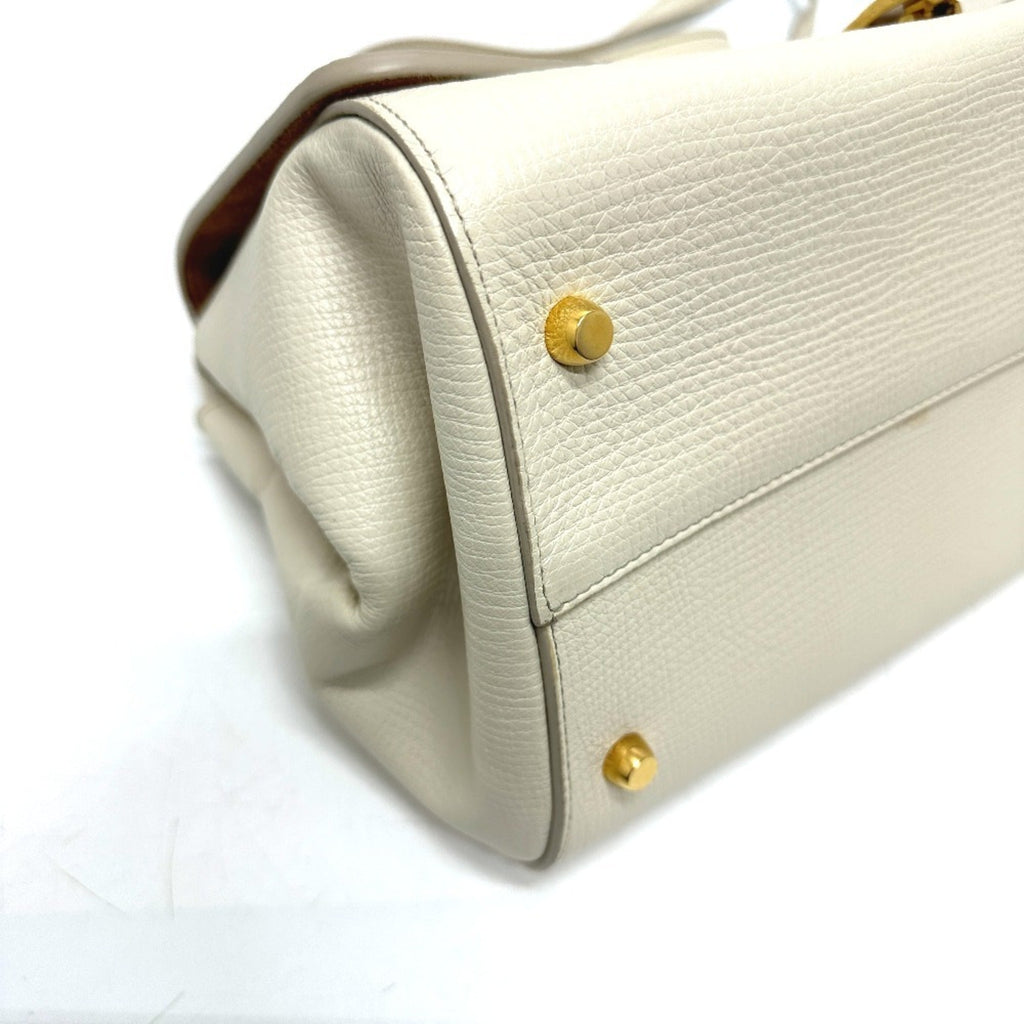 Bottega Veneta Ivory White Leather Shoulder Bag