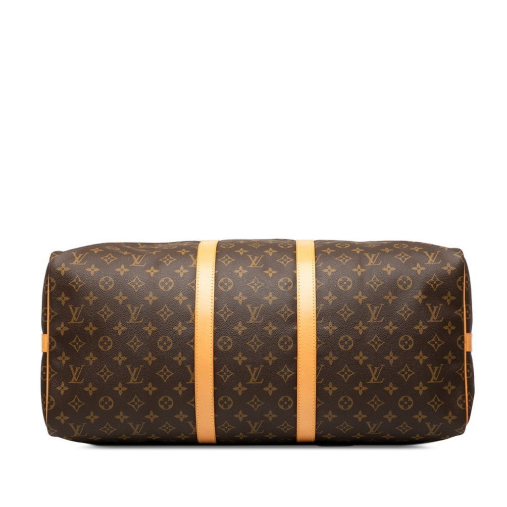 Louis Vuitton Brown Pvc Leather Boston Bag Shoulder Bag