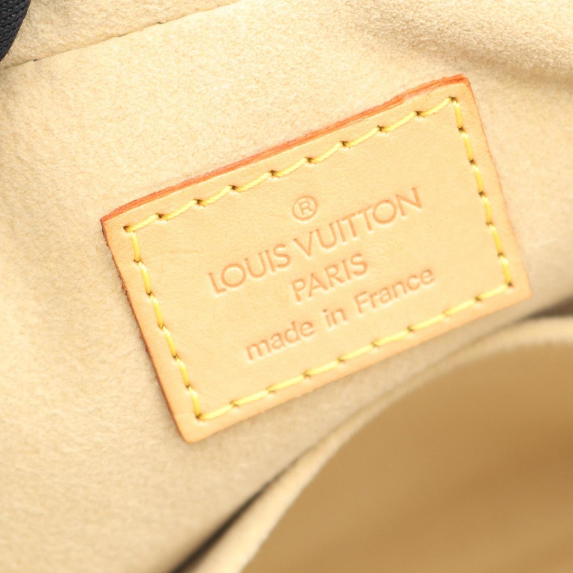 Louis Vuitton Brown Coated Canvas Leather Handbag