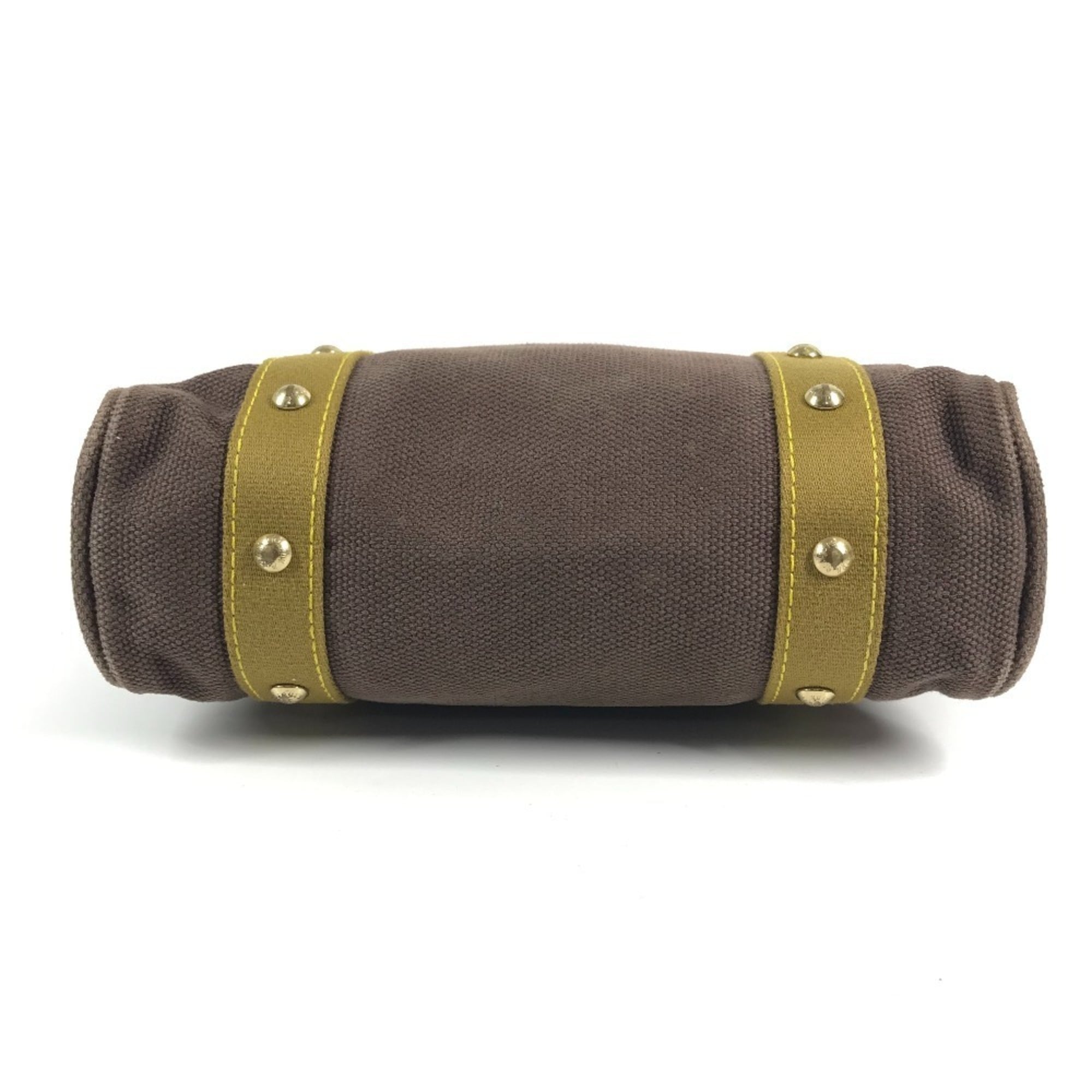 Louis Vuitton Brown Canvas Leather Shoulder Bag Tote Bag