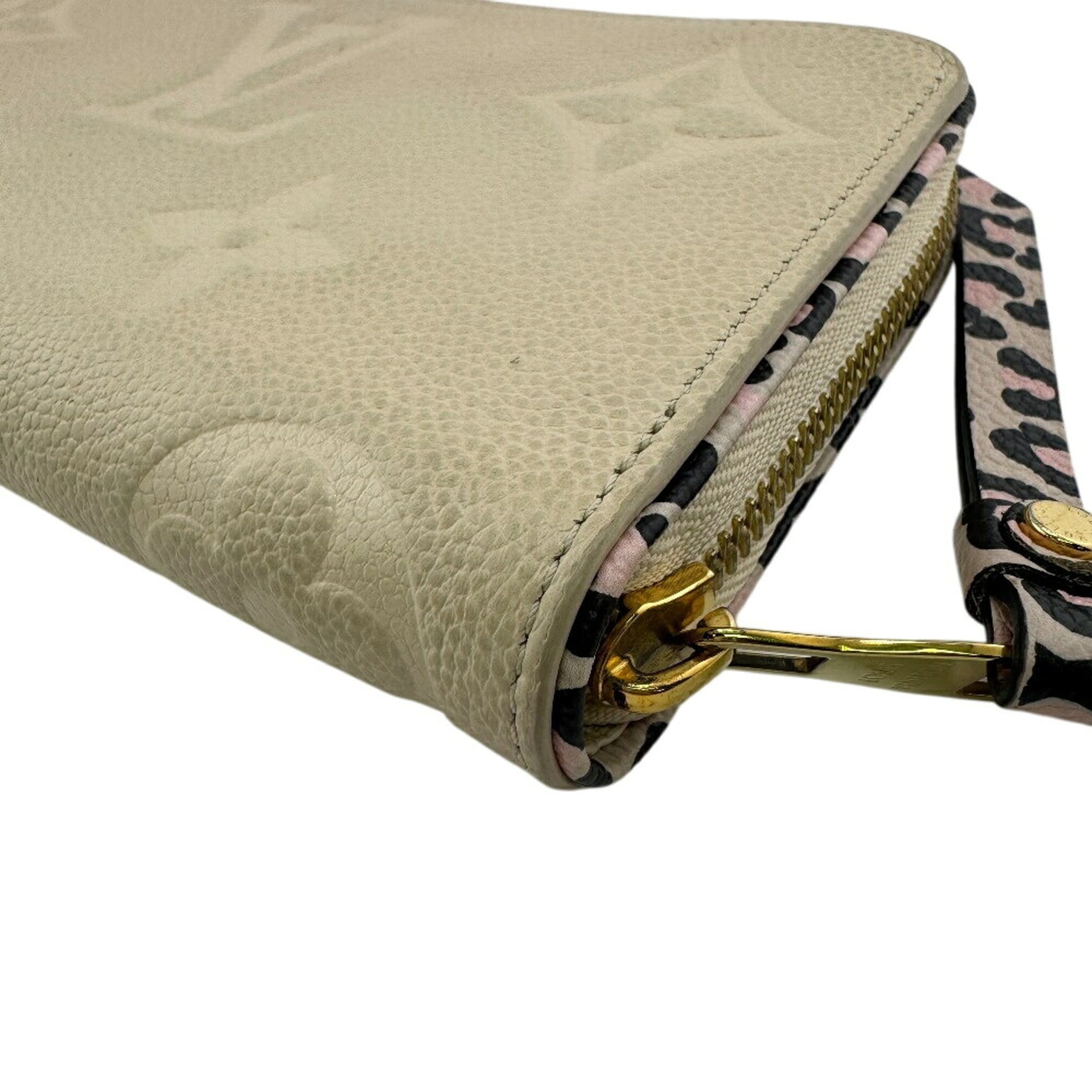 Louis Vuitton Beige Leather Long Wallet