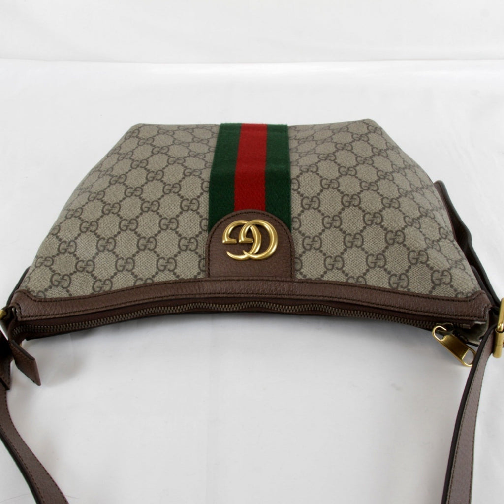 Gucci Ophidia Brown Gg Supreme Shoulder Bag (Pre-Owned)