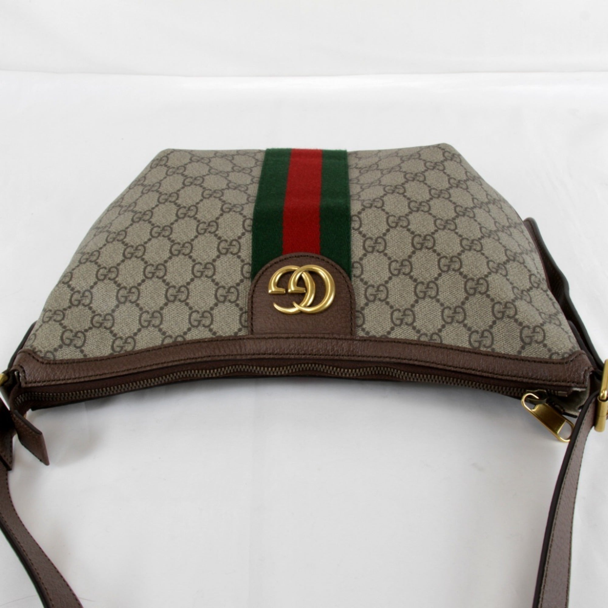 Gucci Ophidia Brown Gg Supreme Shoulder Bag (Pre-Owned)