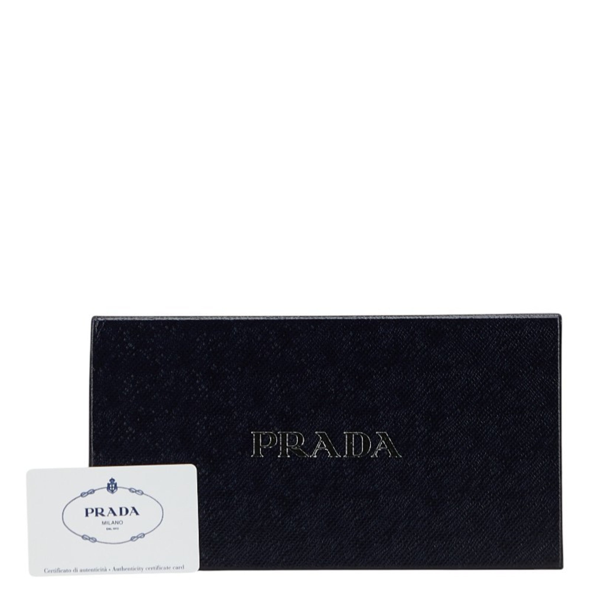 Prada Beige Leather Long Wallet (Bi-Fold)