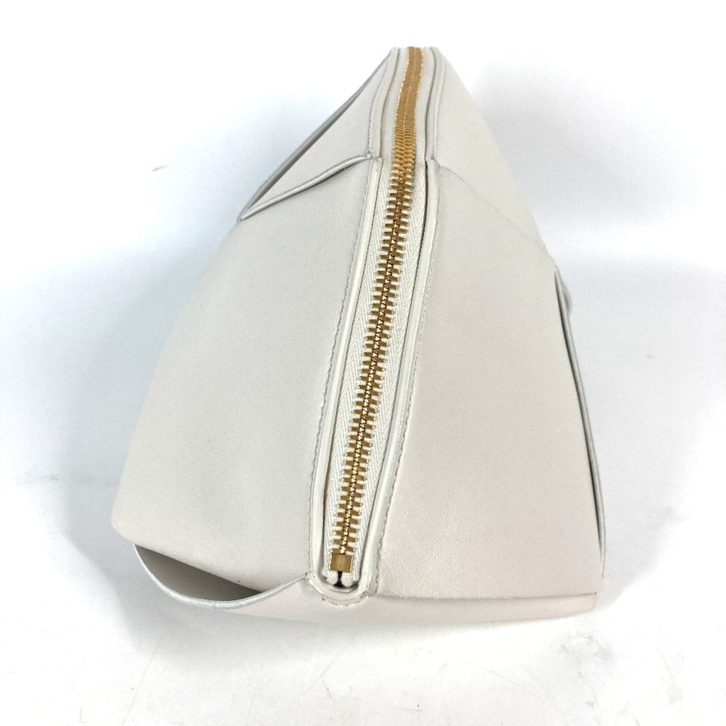 Bottega Veneta White Leather Pouch