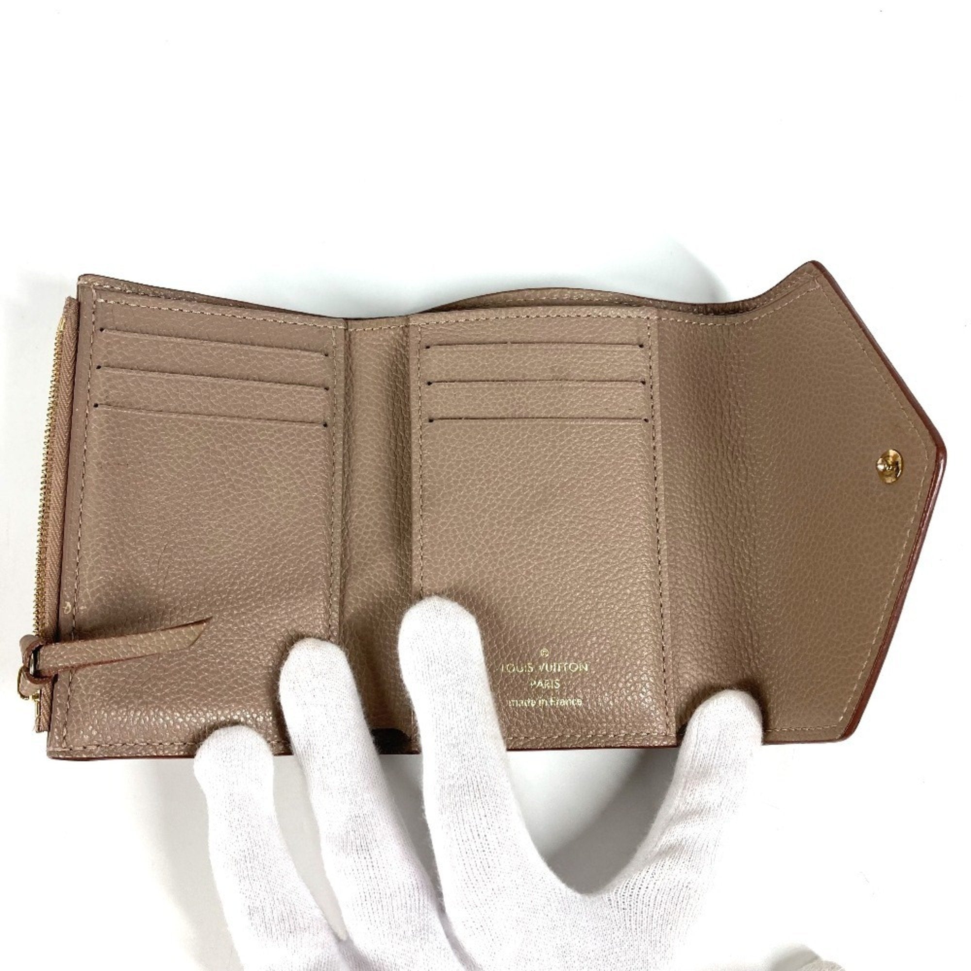 Louis Vuitton Beige Monogram Empreinte Wallet (Tri-Fold)