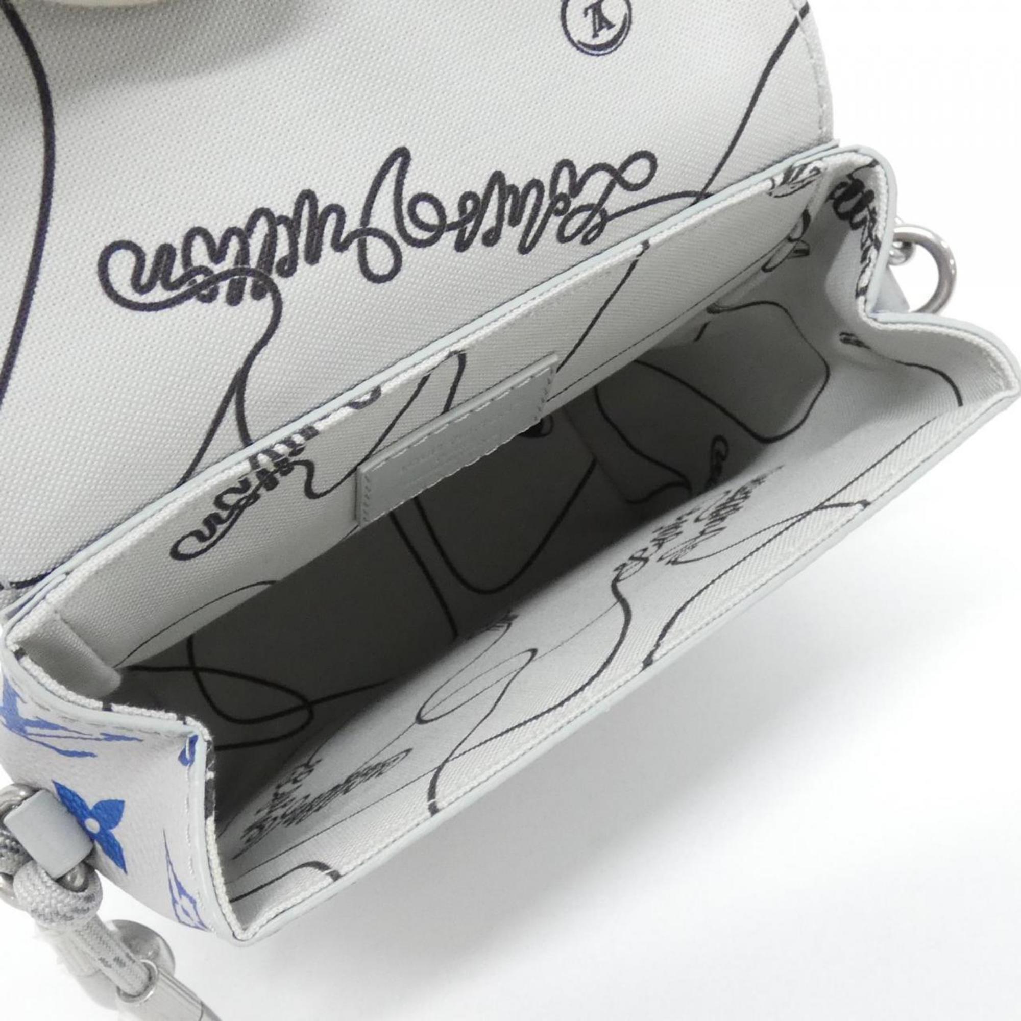 Louis Vuitton Gray Coated Canvas Shoulder Bag