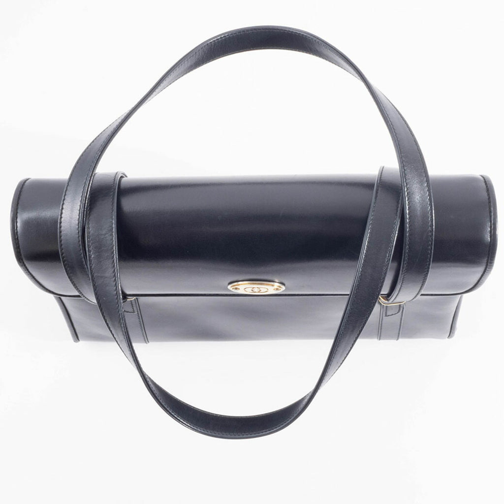 Gucci Black Leather Shoulder Bag Tote Bag (Pre-Owned)