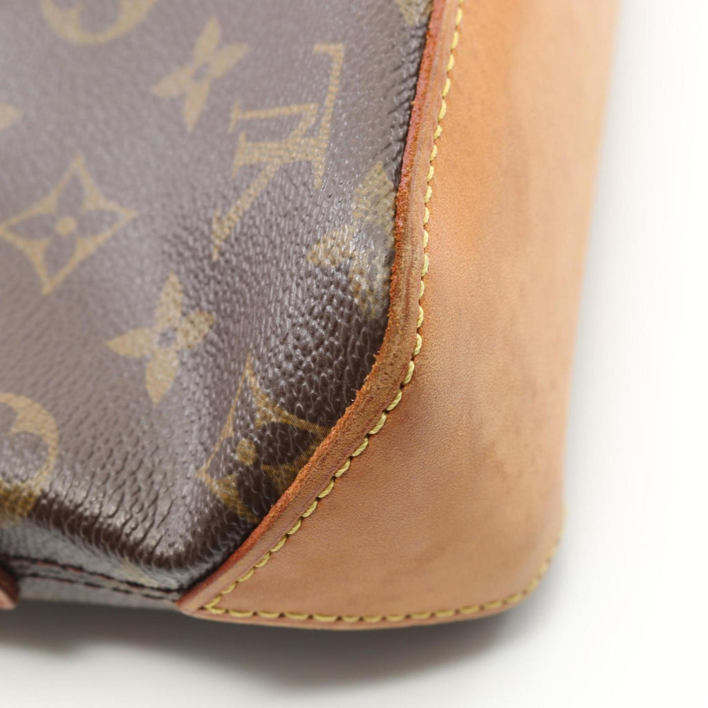 Louis Vuitton Brown Coated Canvas Leather Shoulder Bag