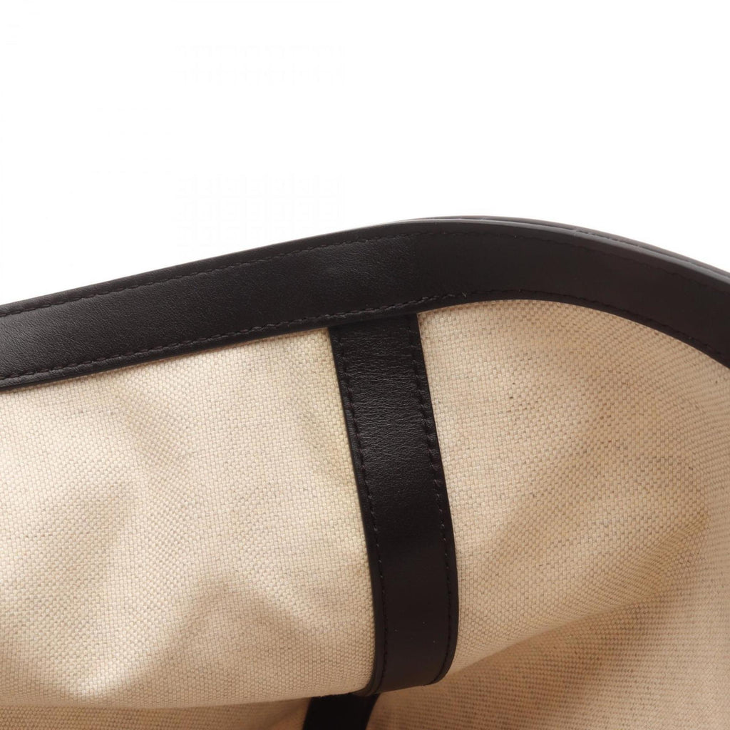 Bottega Veneta Brown White Canvas Leather Tote Bag