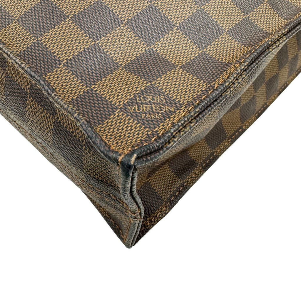 Louis Vuitton Damier Brown Ebene Damier Canvas Leather Handbag