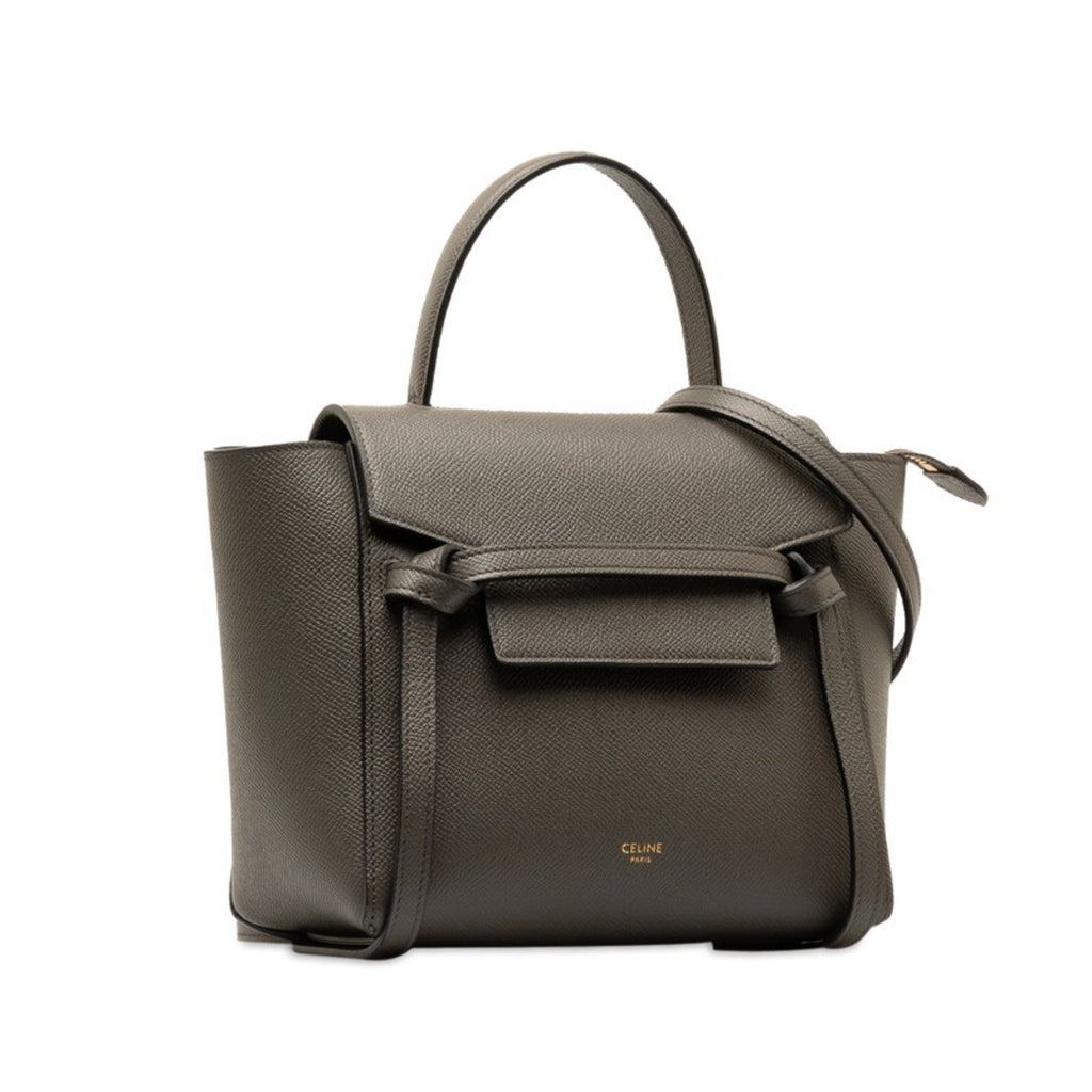 Celine Gray Leather Handbag Shoulder Bag