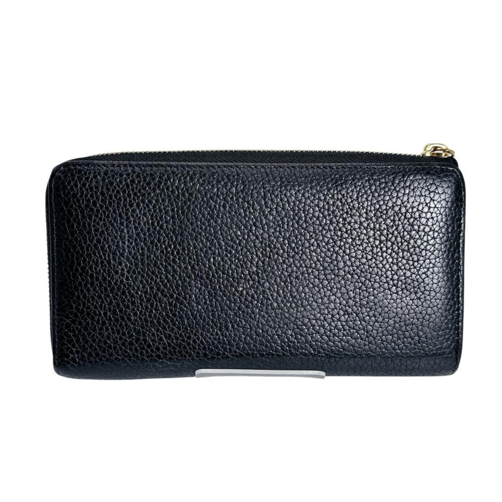 Louis Vuitton Black Noir Leather Long Wallet