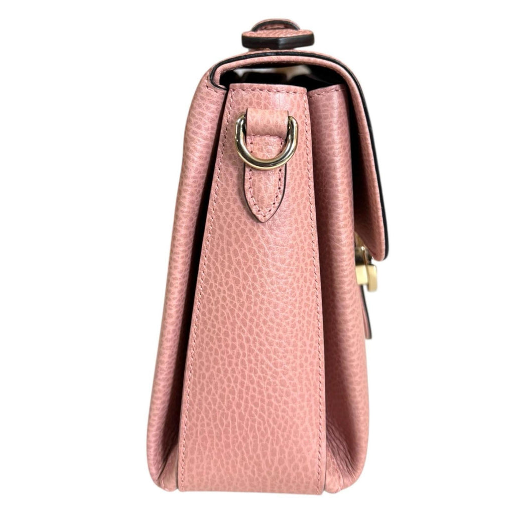 Gucci Pink Leather Shoulder Bag (Pre-Owned)