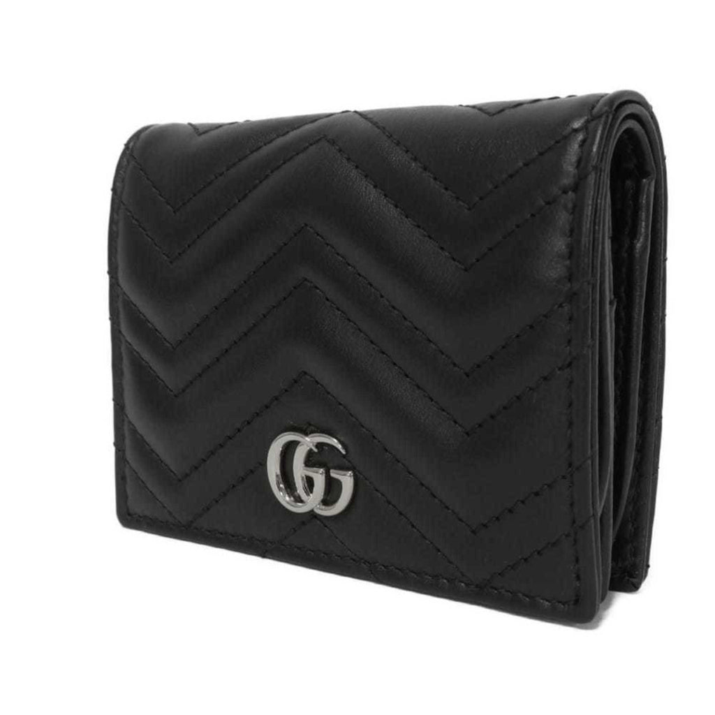 Gucci Black Quilting Leather Wallet (Bi-Fold) (Pre-Owned)