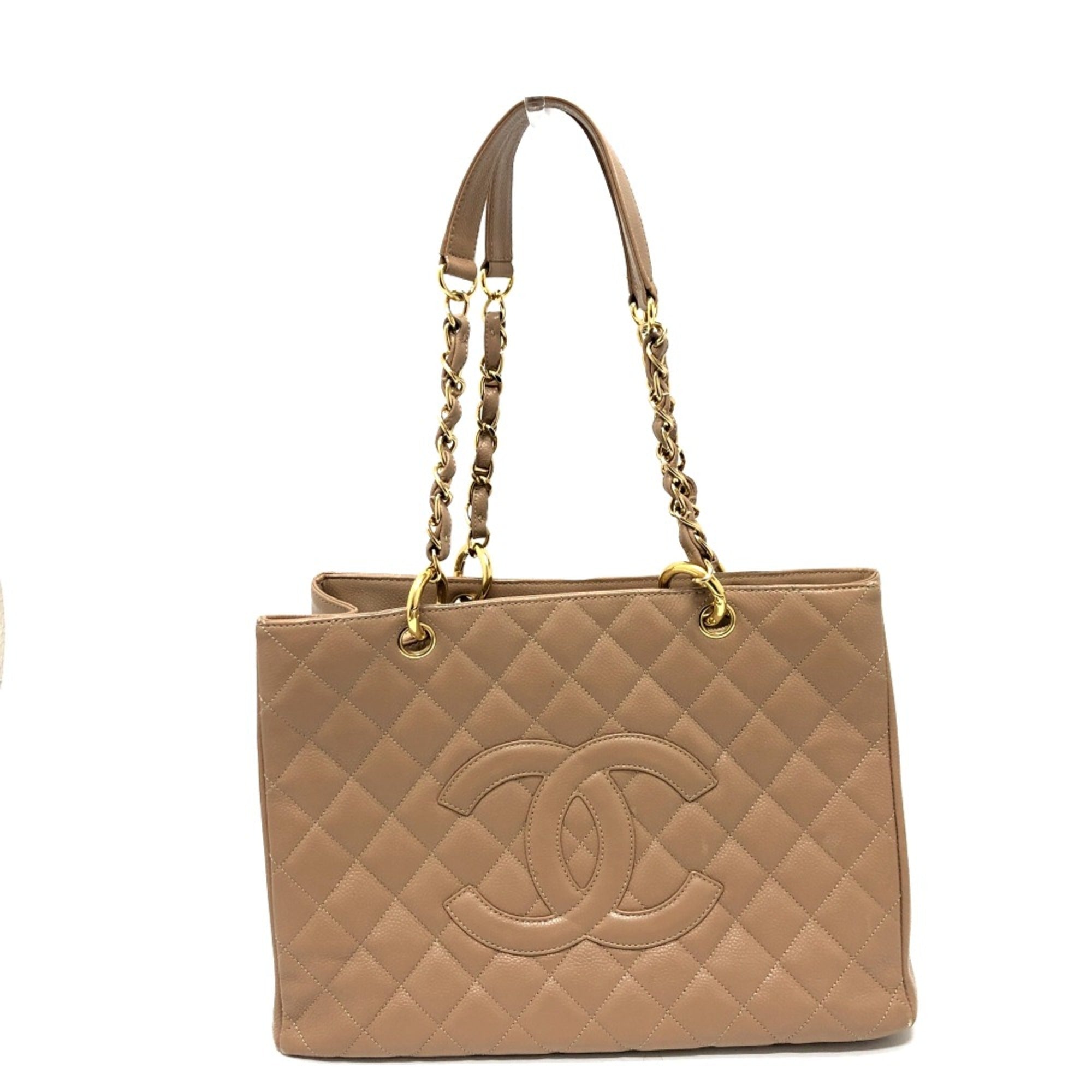 Chanel Beige Leather Shoulder Bag