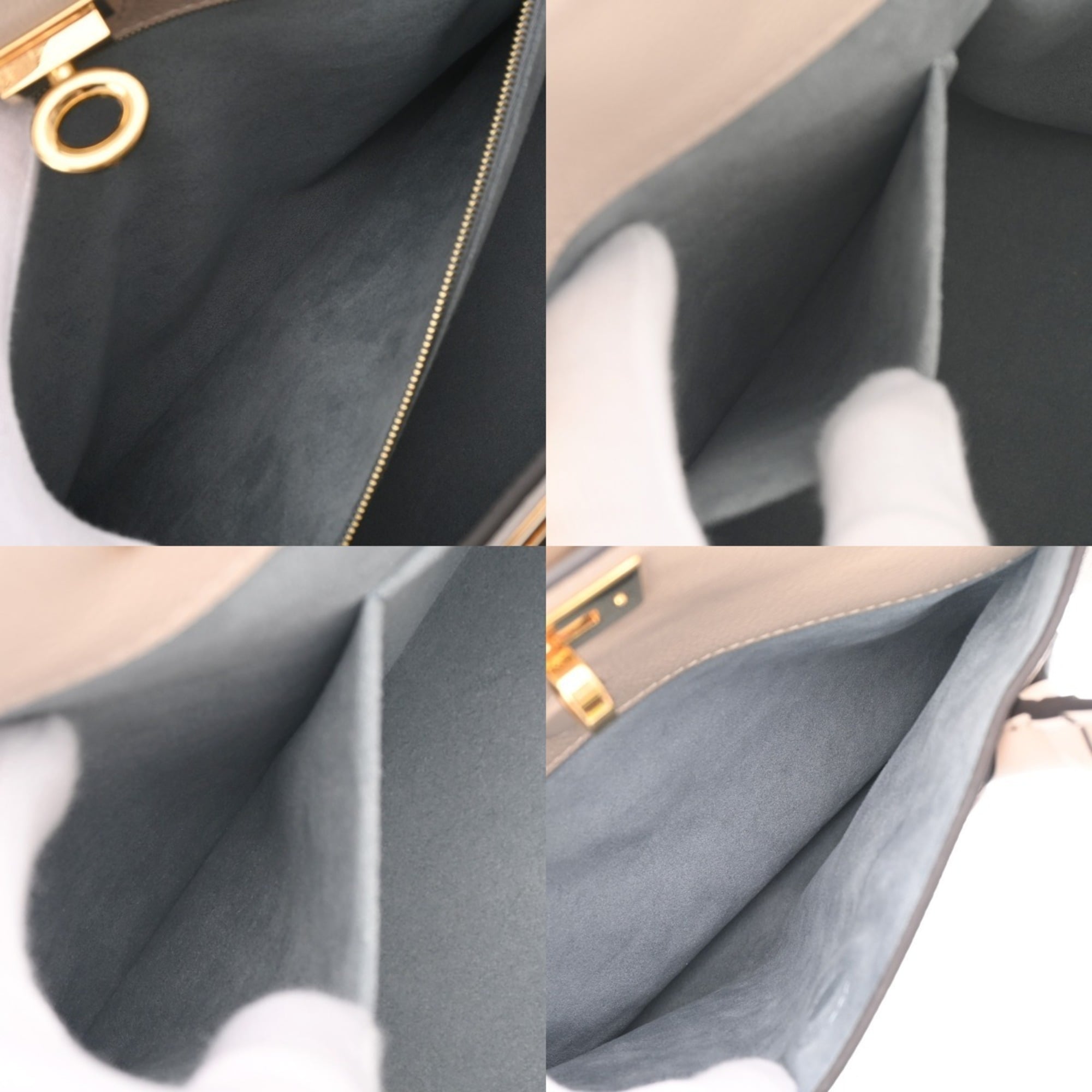 Louis Vuitton Brown Grayish Monogram Canvas Leather Handbag Tote Bag