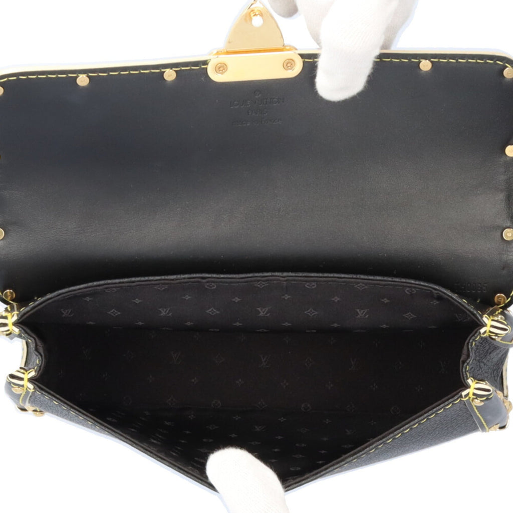 Louis Vuitton Black Leather Shoulder Bag