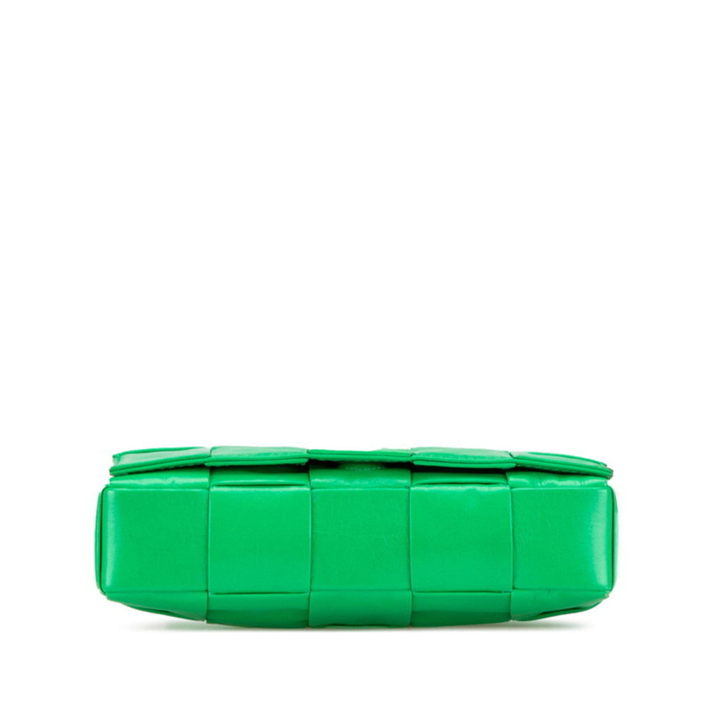 Bottega Veneta Green Leather Shoulder Bag Sling Bag