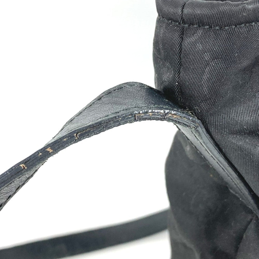 Gucci Black Leather Nylon Shoulder Bag (Pre-Owned)
