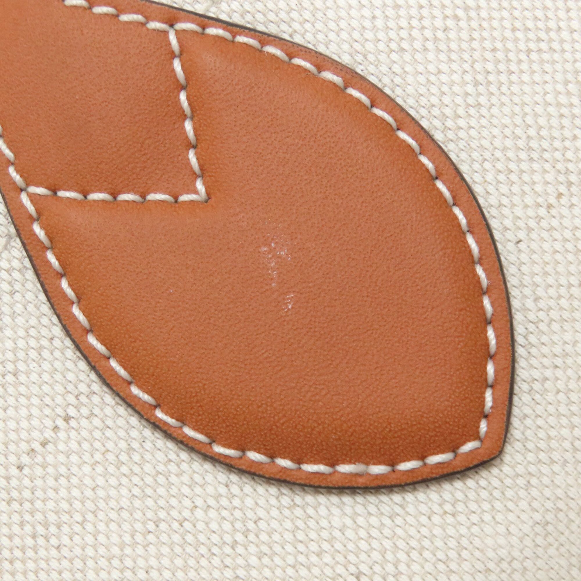 Gucci Beige Brown Canvas Handbag Pouch (Pre-Owned)
