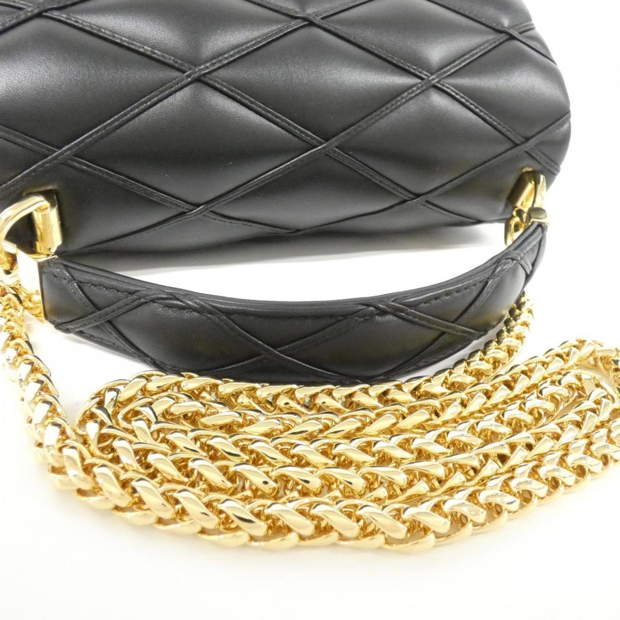 Louis Vuitton Black Leather Shoulder Bag