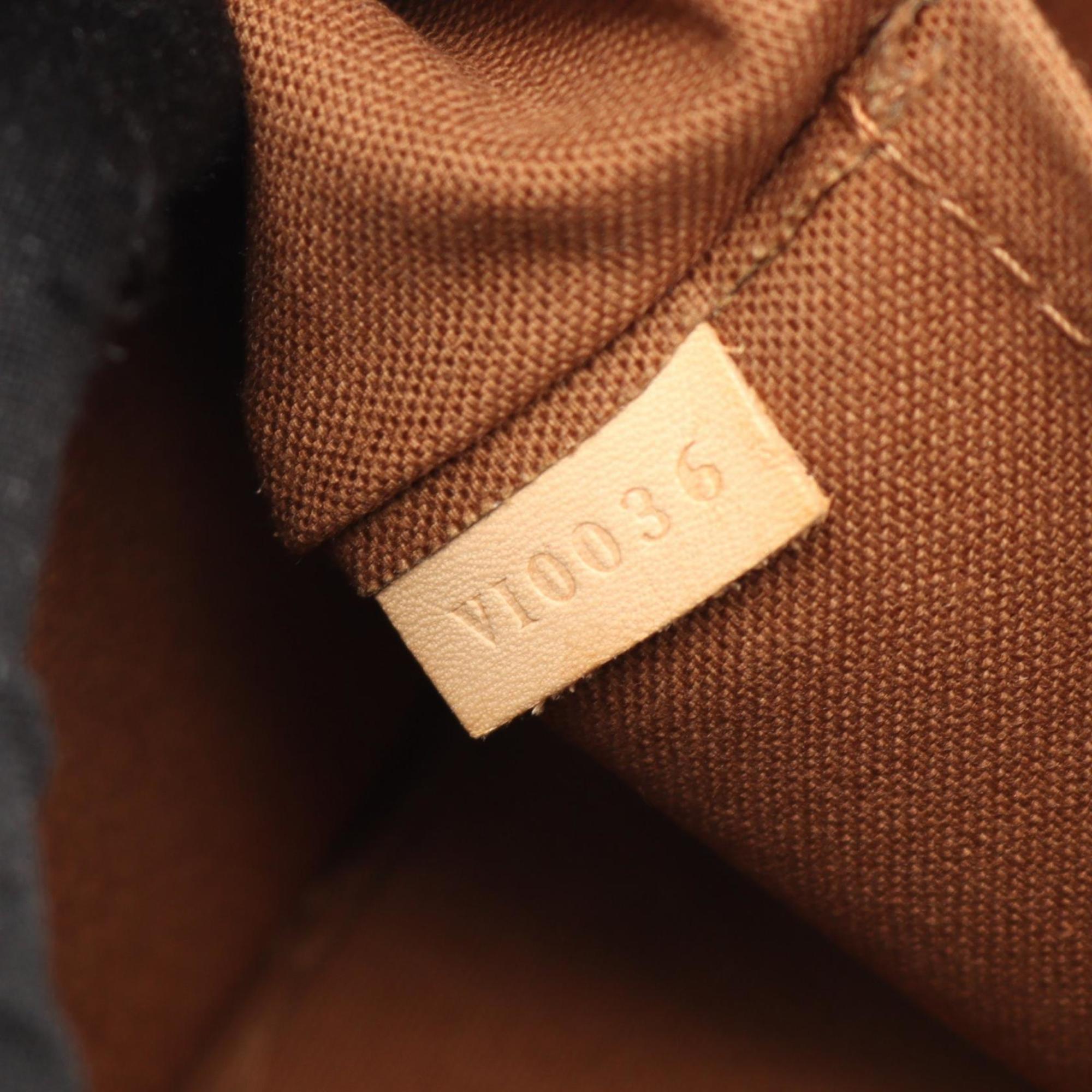 Louis Vuitton Brown Coated Canvas Leather Tote Bag