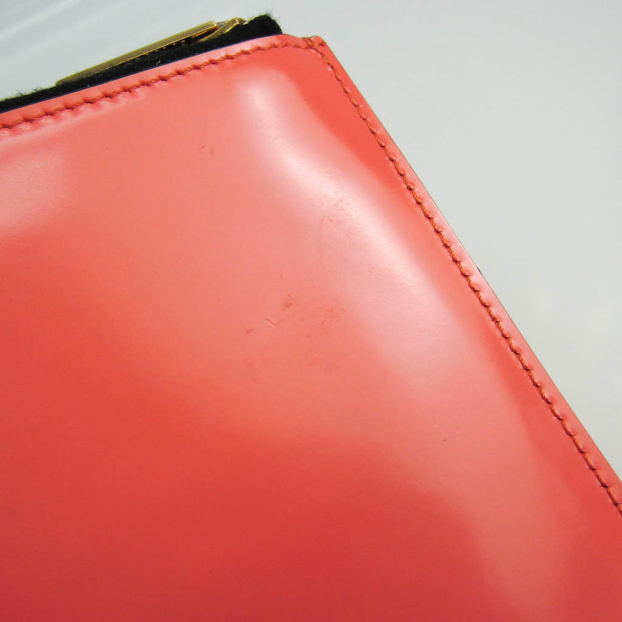 Celine Salmon Pink Leather Clutch Bag