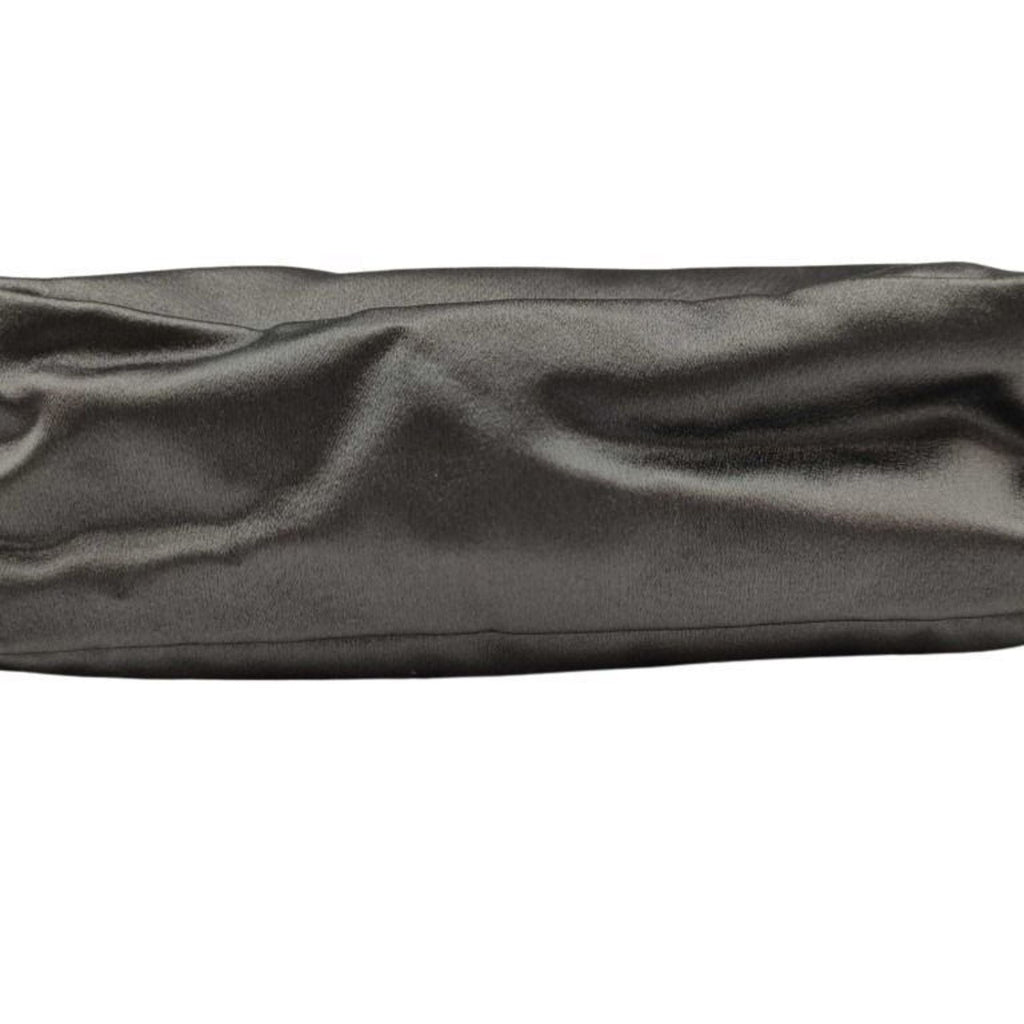 Prada Metallic Gray Canvas Pouch