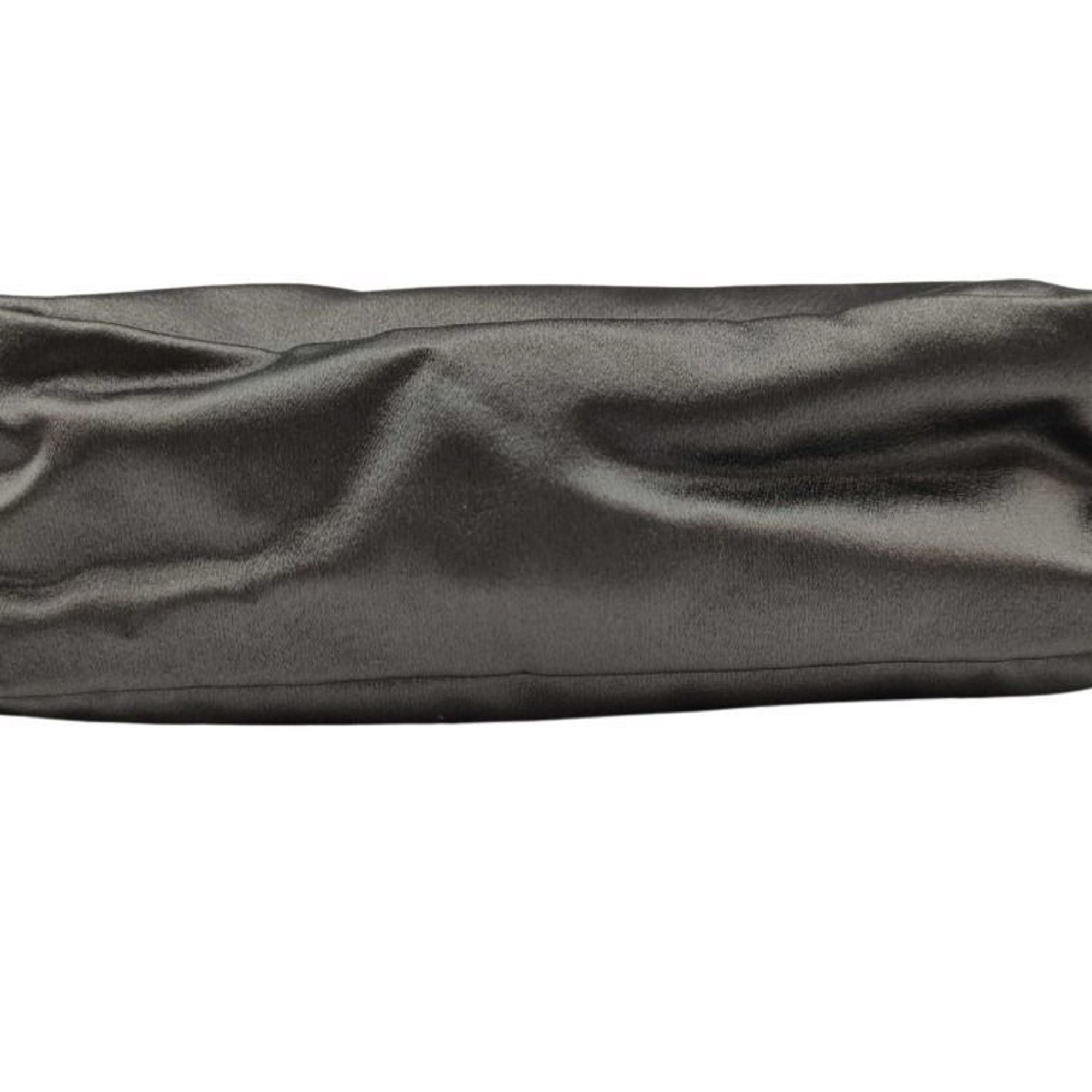 Prada Metallic Gray Canvas Pouch