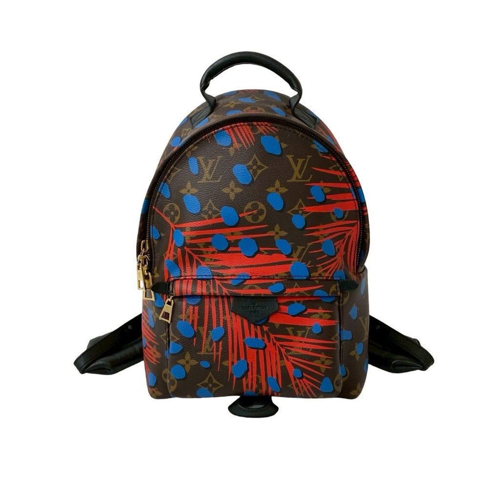 Louis Vuitton Blue Brown Red Color Leather Pvc Backpack