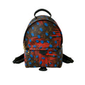 Louis Vuitton Blue Brown Red Color Leather Pvc Backpack