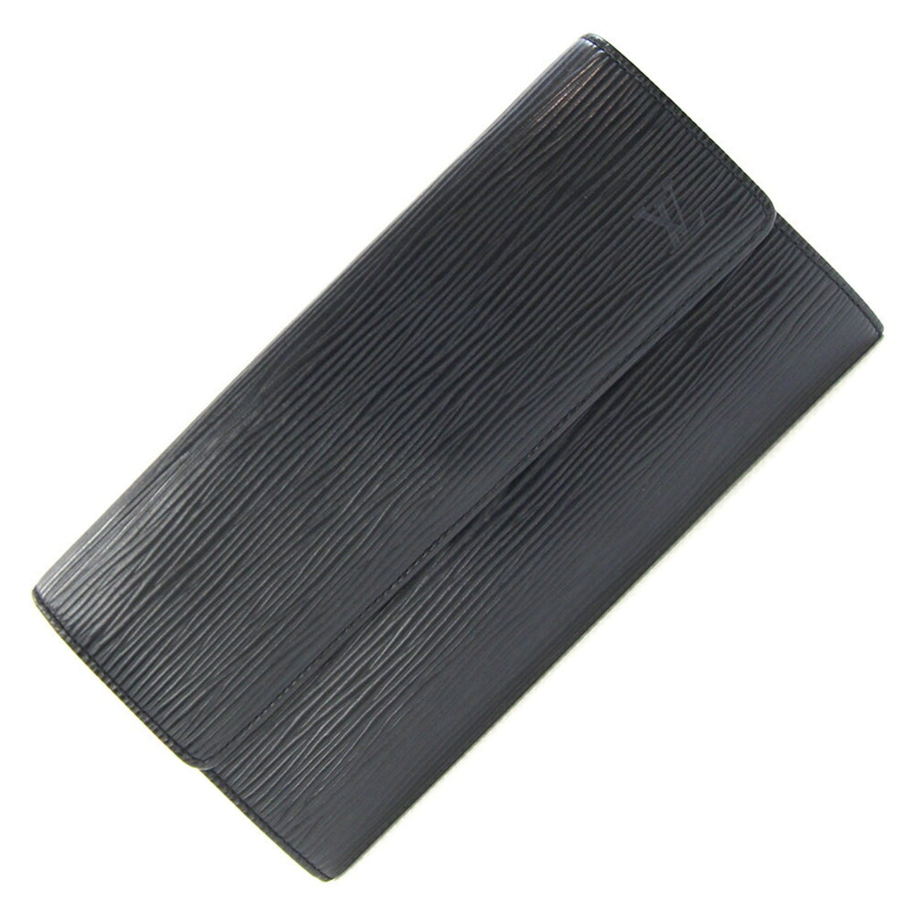Louis Vuitton Black Noir Epi Leather Long Wallet