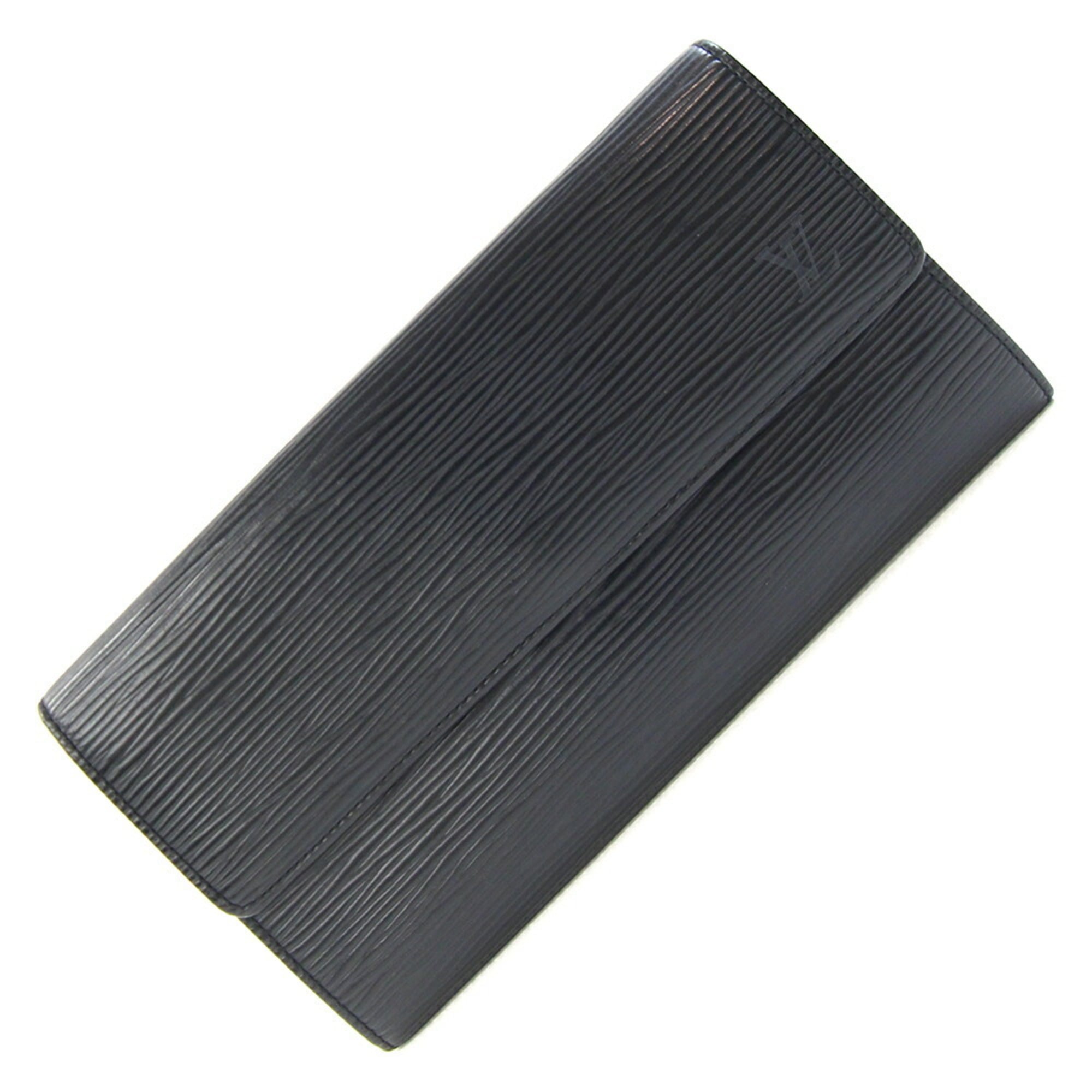 Louis Vuitton Black Noir Epi Leather Long Wallet