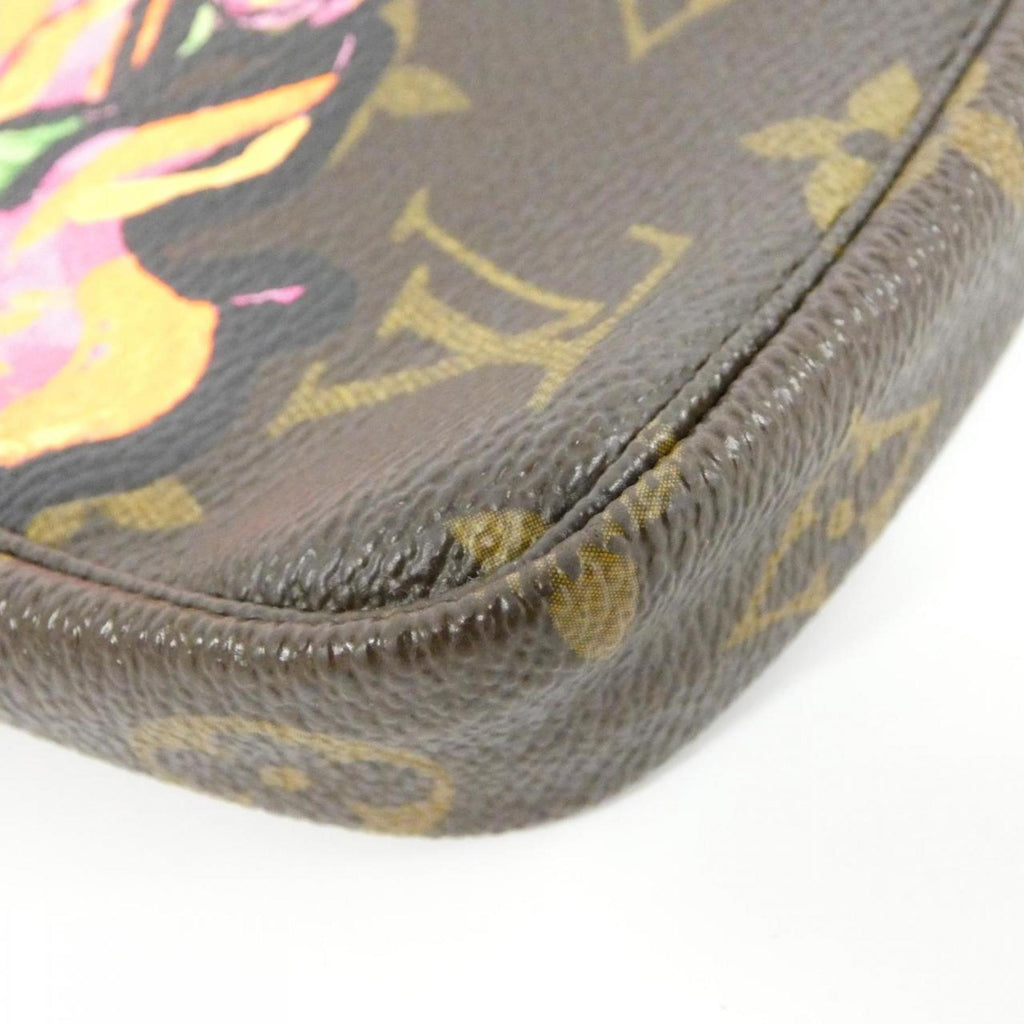 Louis Vuitton Brown Monogram Rose Coated Canvas Pochette Pouch