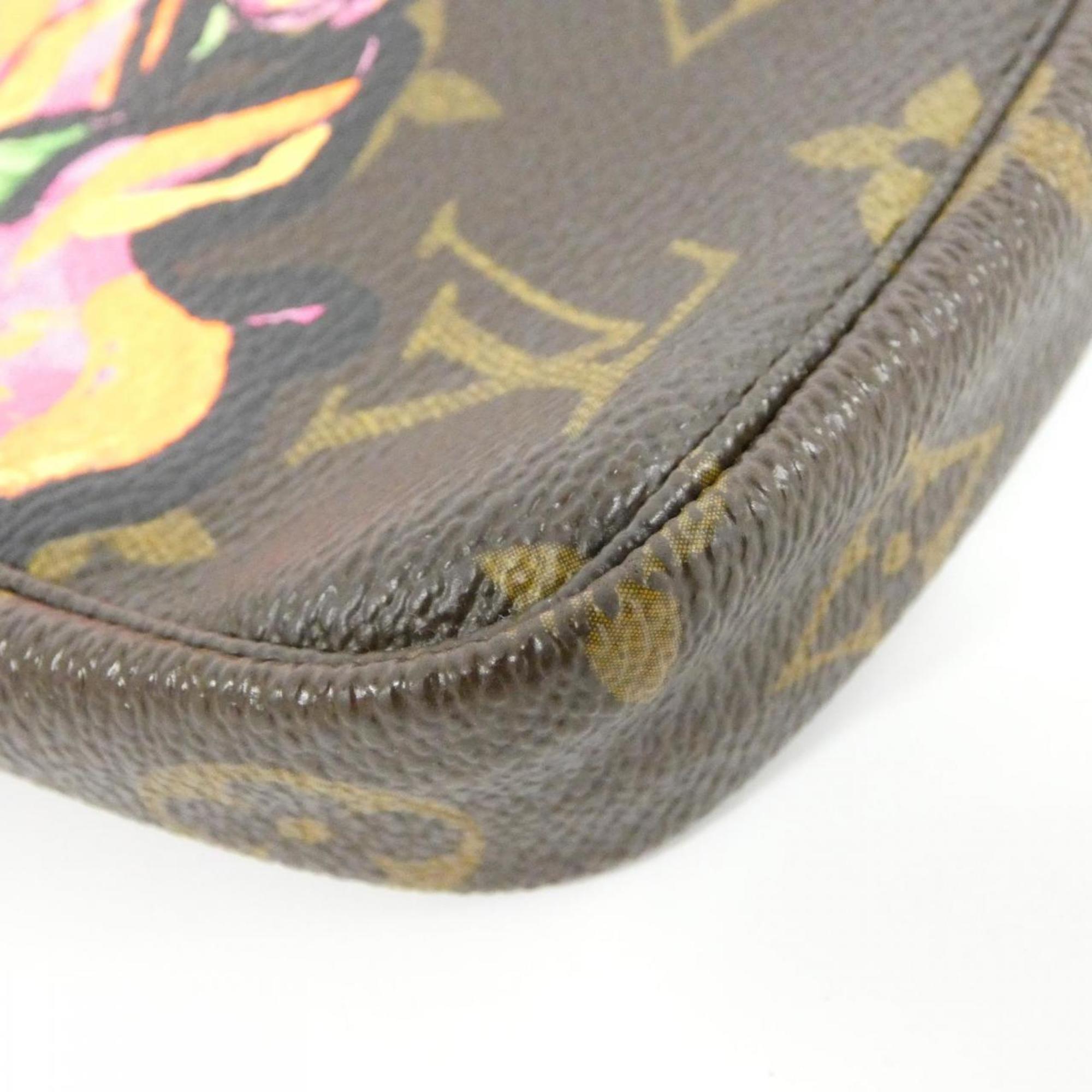 Louis Vuitton Brown Monogram Rose Coated Canvas Pochette Pouch