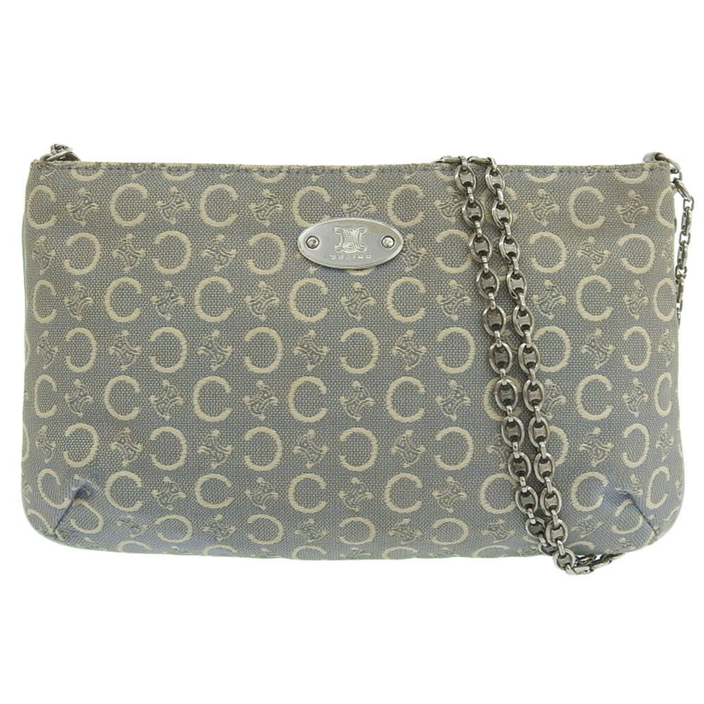 Celine Light Blue Canvas Shoulder Bag
