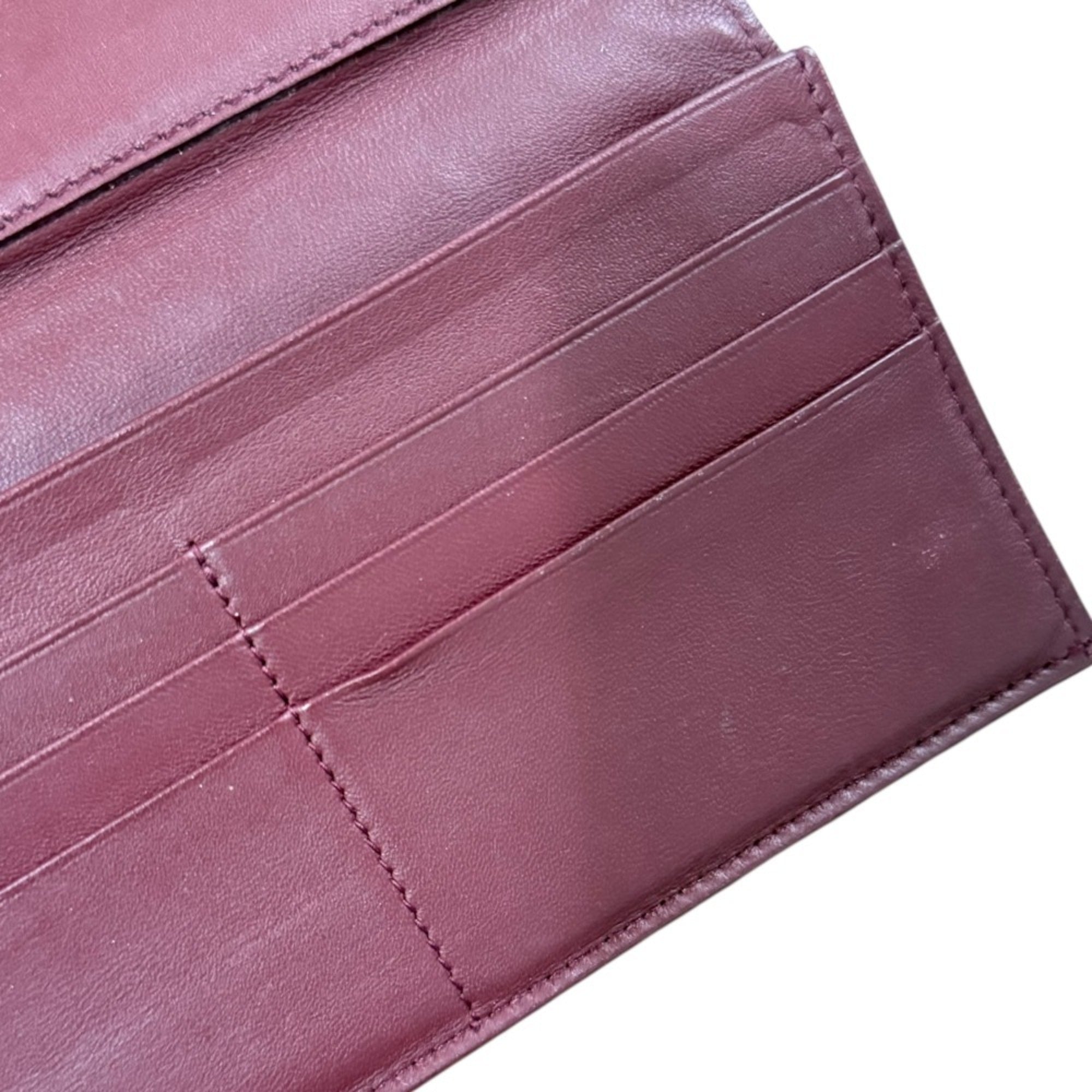 Bottega Veneta Bordeaux Intrecciato Long Wallet (Bi-Fold)