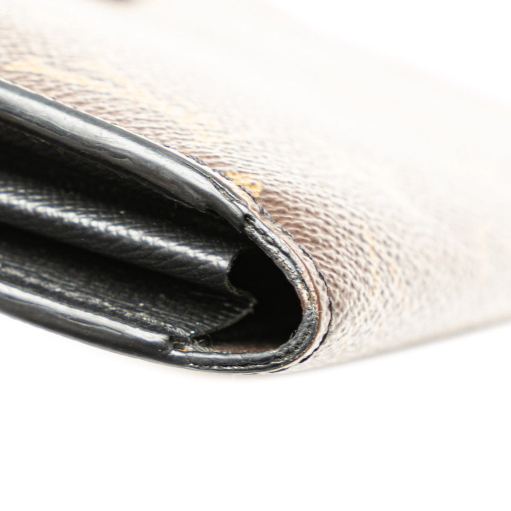 Louis Vuitton Monogram Macassar Black Brown Monogram Macassar Leather Coin Purse/Coin Case