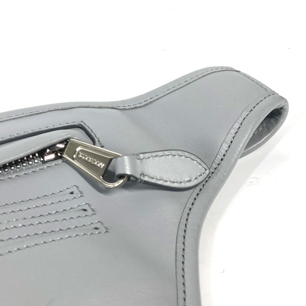 Burberry Gray Leather Fanny Pack