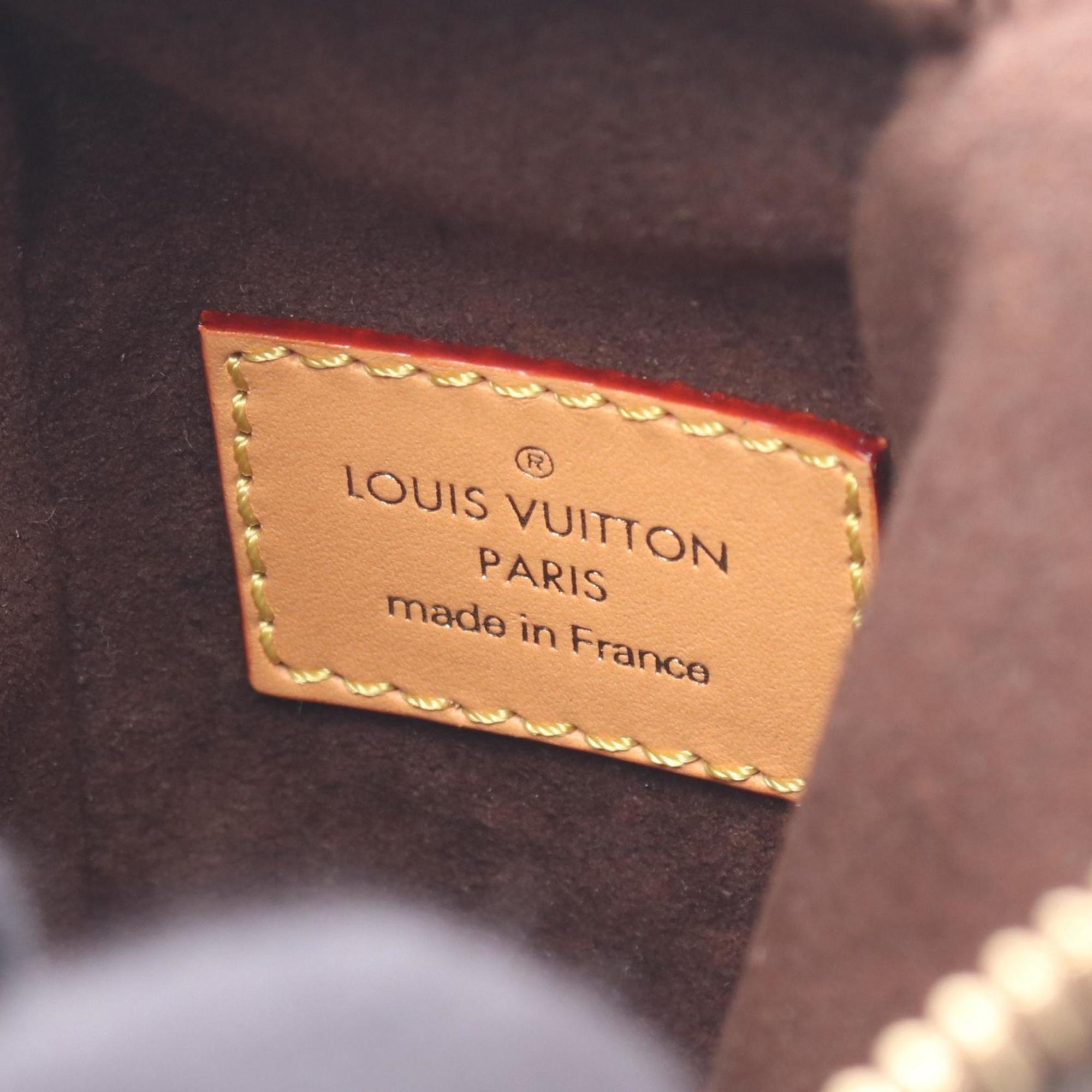 Louis Vuitton Brown Coated Canvas Leather Handbag