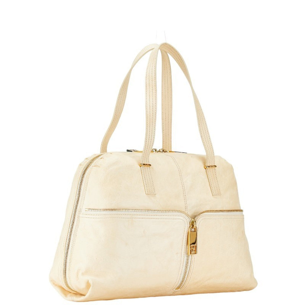 Fendi Zucca Beige Zucca Leather Shoulder Bag Tote Bag
