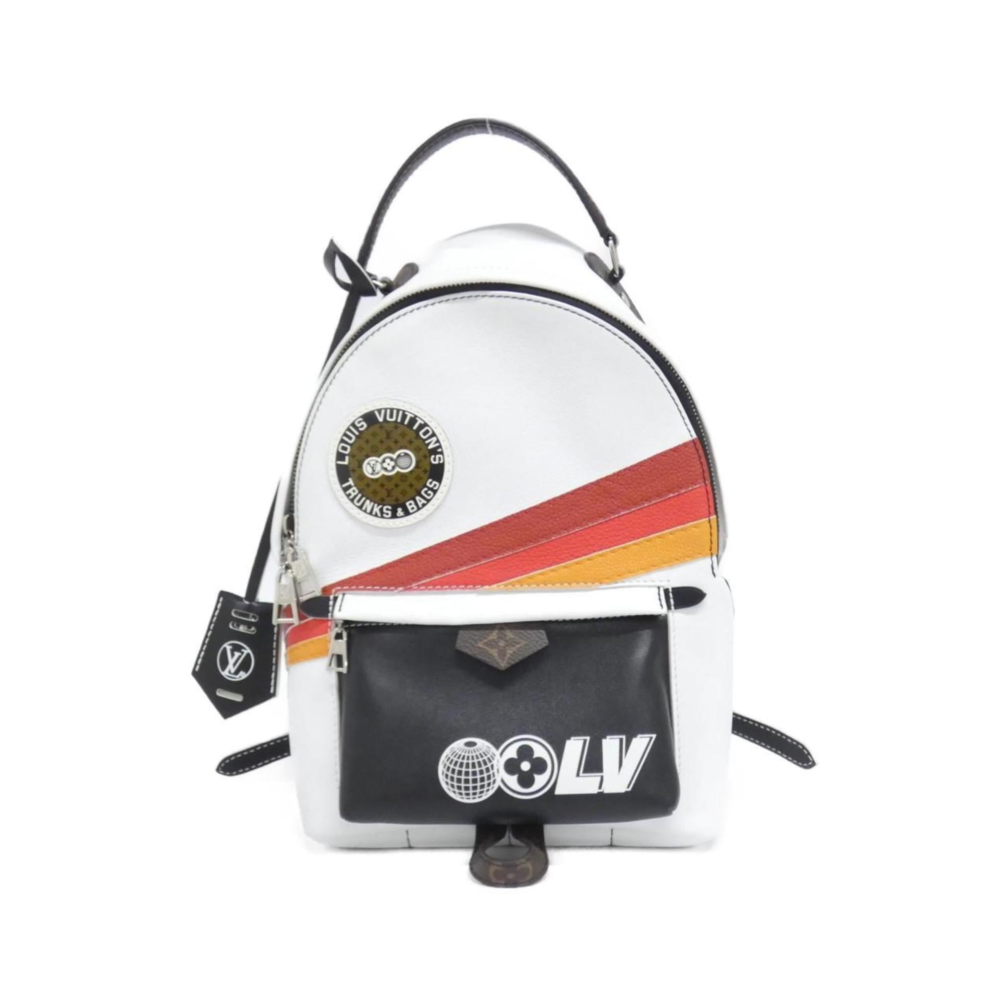Louis Vuitton Blanc Multi-Color White Leather Backpack