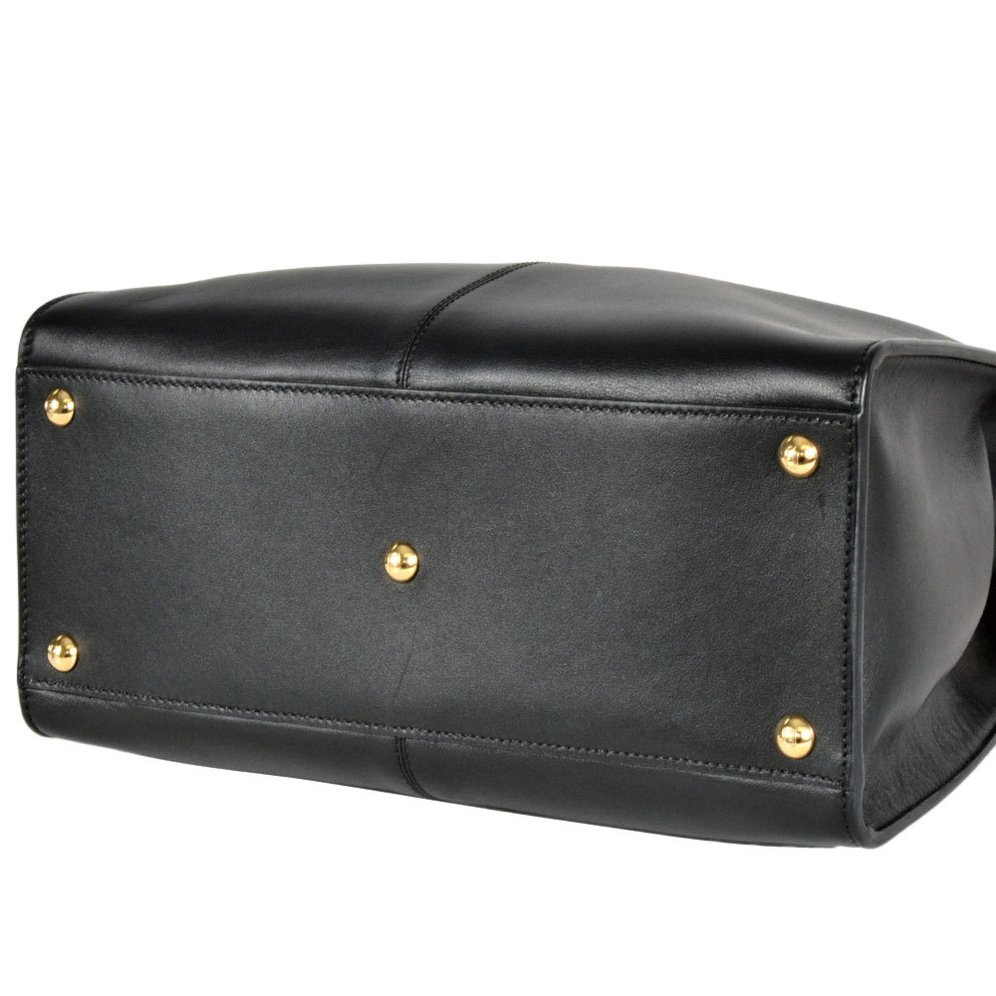 Fendi Peekaboo Black Leather Handbag