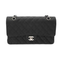 Chanel Black Grained Calfskin Shoulder Bag