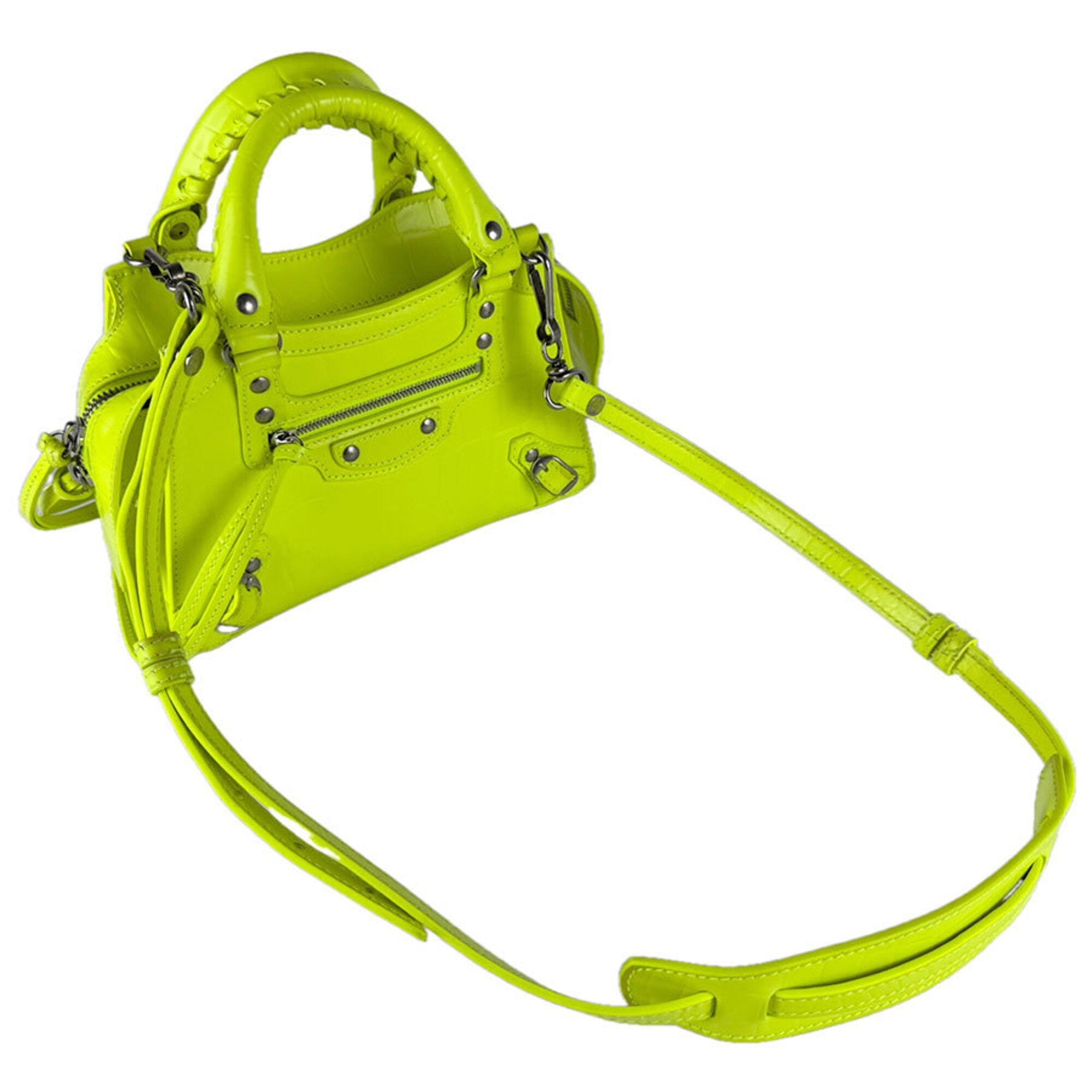 Balenciaga Yellow Leather Handbag Shoulder