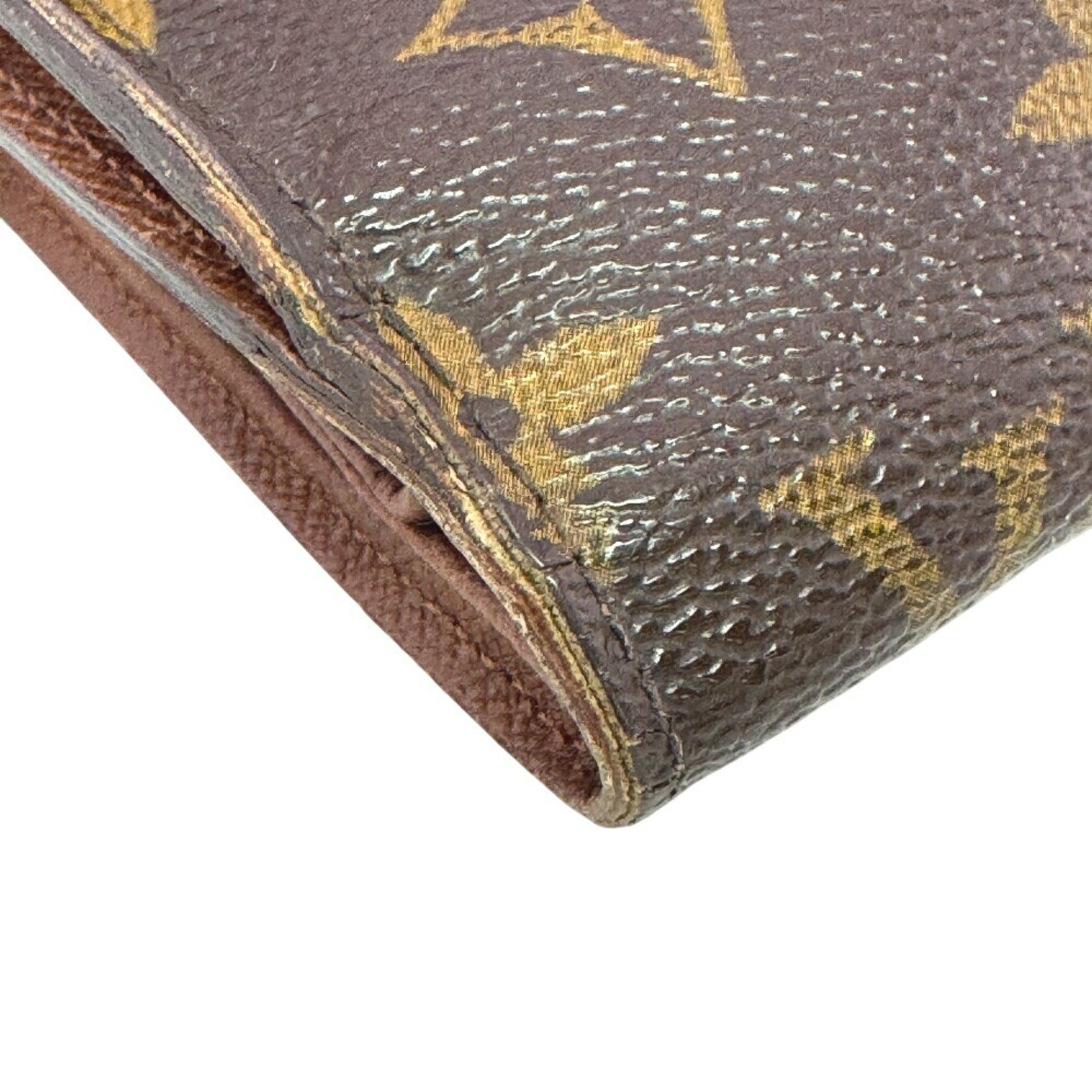 Louis Vuitton Brown Leather Wallet (Tri-Fold)